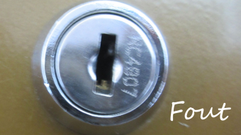 Slotje verkeerd op slot